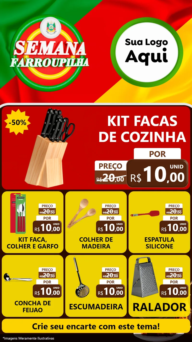 Modelo de Rede Social para Stories com o tema Semana Farroupilha para Utilidades Domésticas