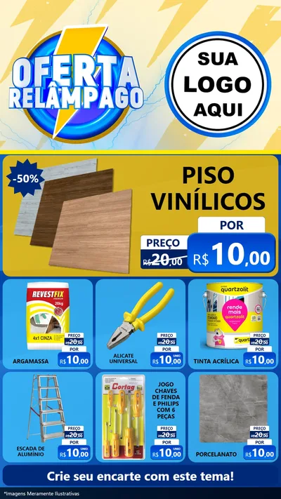 Modelo de Rede Social para Stories com o tema Oferta Relâmpago para Material para Construção
