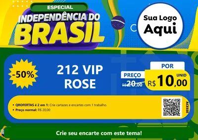 Modelo de Cartaz para Cartaz A4 Horizontal com o tema Especial Independência do Brasil para Perfumes
