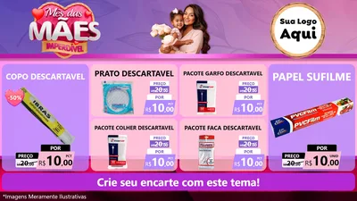 Modelo de TV para TV Horizontal com o tema Mês das Mães Imperdível para Embalagens