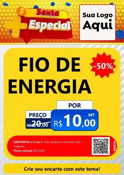 Modelo de Cartaz para Cartaz A4 Vertical com o tema Sexta Mais Especial para Materiais Elétricos