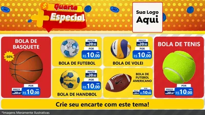 Modelo de TV para TV Horizontal com o tema Quarta Mais Especial para Artigos Esportivos