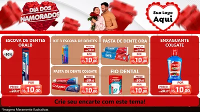 Modelo de TV para TV Horizontal com o tema Dia dos Namorados para Higiene Pessoal
