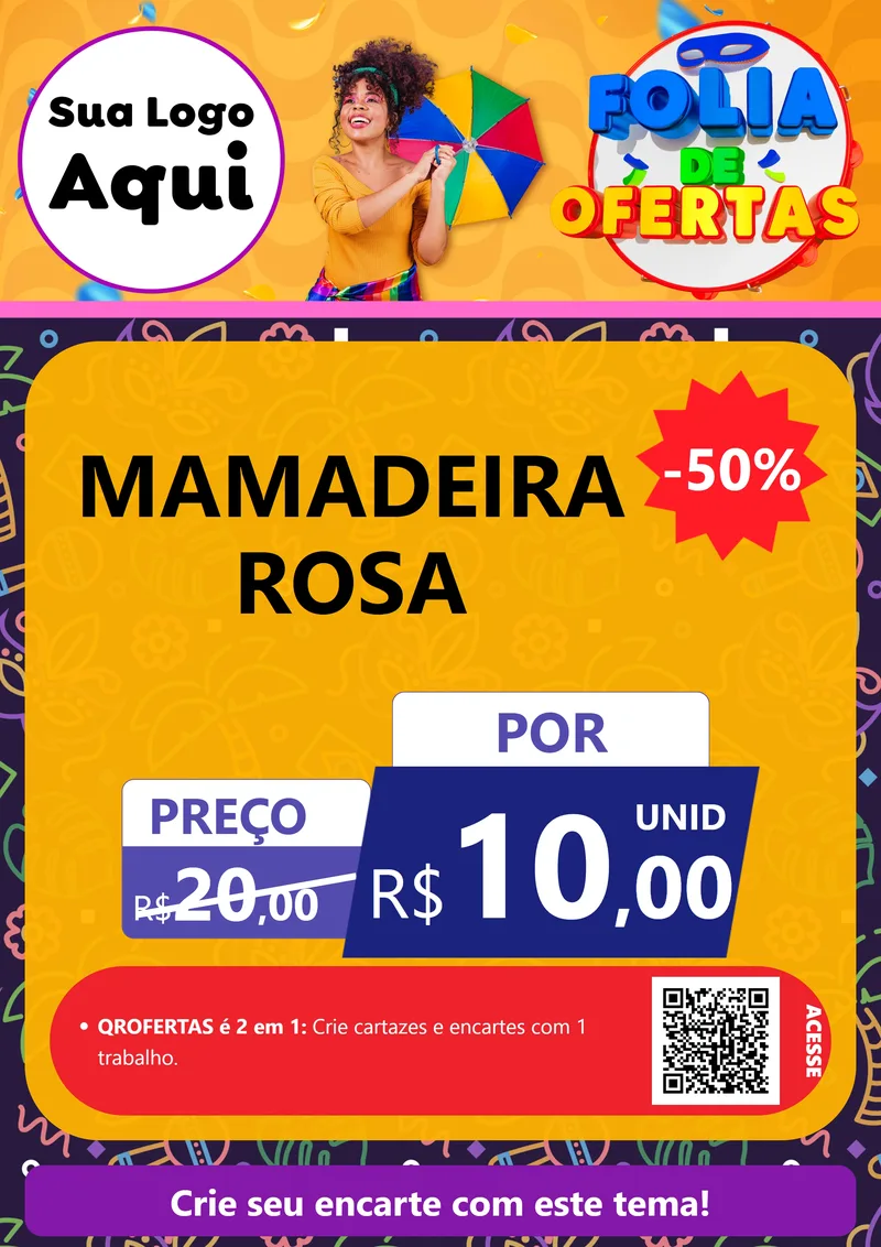 Modelo de Cartaz para Cartaz A4 Vertical com o tema Folia de Ofertas para Bebês