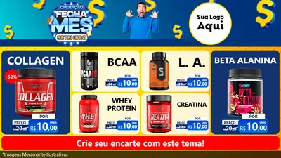 Modelo de TV para TV Horizontal com o tema Operação Fecha Mês Setembro para Suplementos alimentares