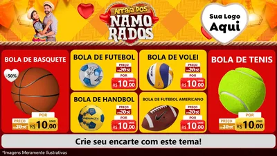 Modelo de TV para TV Horizontal com o tema Arraiá dos Namorados para Artigos Esportivos