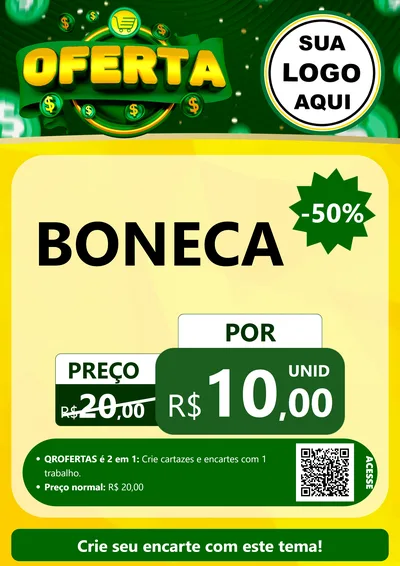 Modelo de Cartaz para Cartaz A4 Vertical com o tema Oferta para Brinquedos