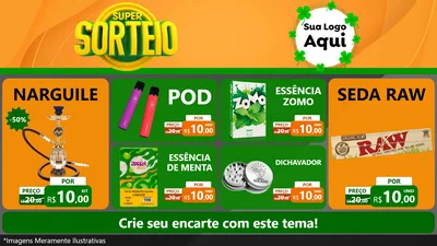 Modelo de TV para TV Horizontal com o tema Super Sorteio para Tabacaria