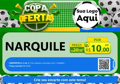 Modelo de Cartaz para Cartaz A4 Horizontal com o tema Copa De Ofertas para Tabacaria
