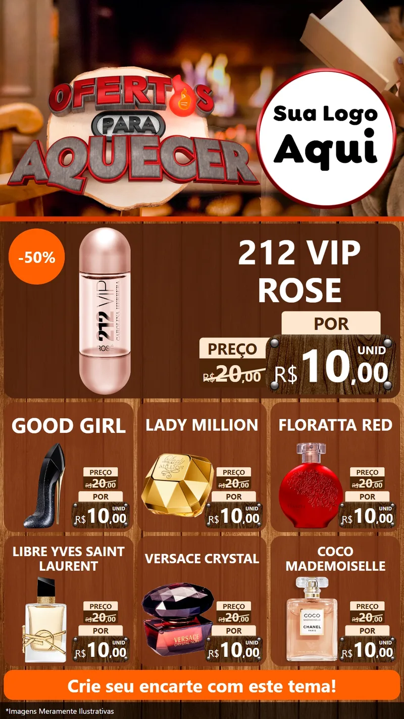 Modelo de Rede Social para Stories com o tema Ofertas Para Aquecer para Perfumes