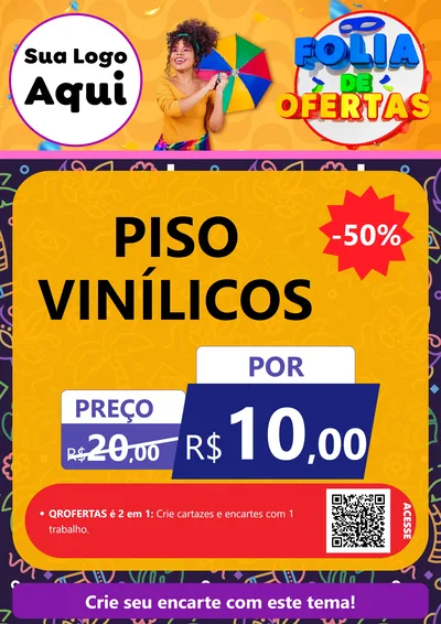Modelo de Cartaz para Cartaz A4 Vertical com o tema Folia de Ofertas para Material para Construção