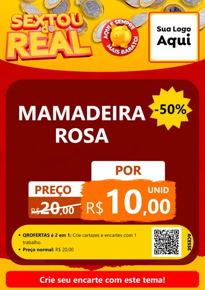 Modelo de Cartaz para Cartaz A4 Vertical com o tema Sextou do Real para Bebês