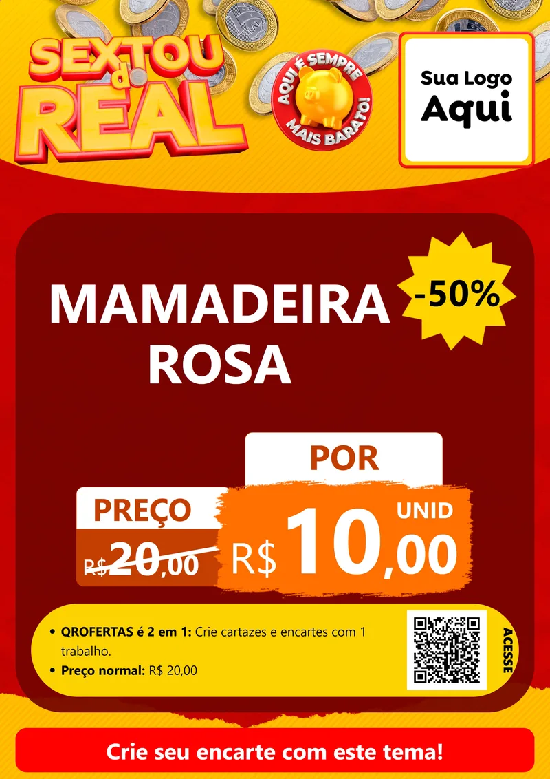 Modelo de Cartaz para Cartaz A4 Vertical com o tema Sextou do Real para Bebês