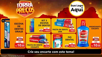 Modelo de TV para TV Horizontal com o tema Torra Preços para Higiene Pessoal