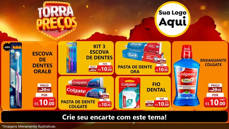 Modelo de TV para TV Horizontal com o tema Torra Preços para Higiene Pessoal