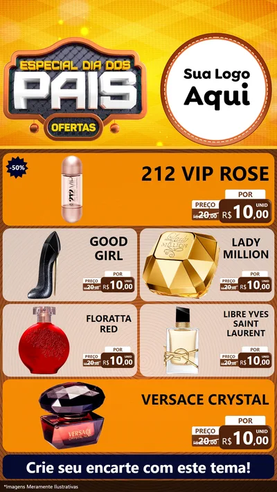 Modelo de TV para TV Vertical com o tema Especial Dia dos Pais para Perfumes