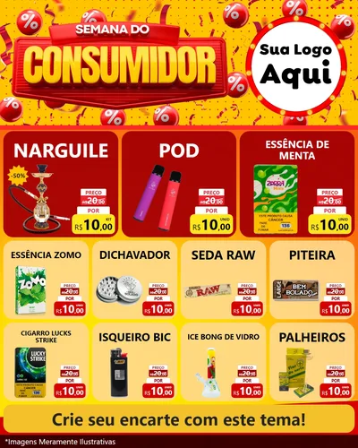 Modelo de Rede Social para Feed Instagram com o tema Semana do Consumidor para Tabacaria
