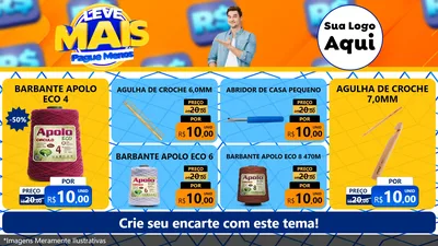 Modelo de TV para TV Horizontal com o tema Leve Mais, Pague Menos para Armarinho e Aviamentos