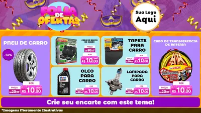 Modelo de TV para TV Horizontal com o tema Folia de Ofertas para Auto peças