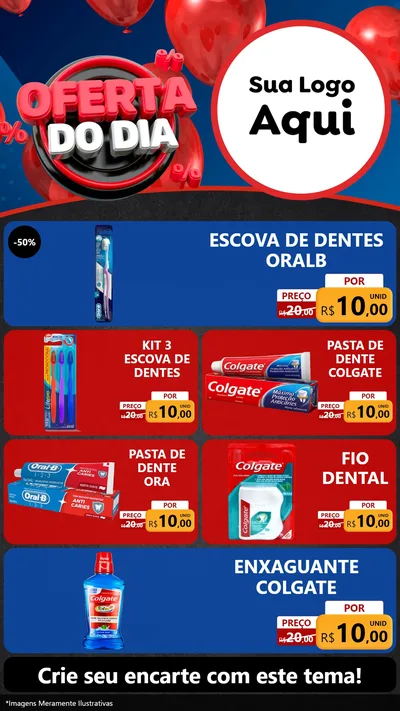 Modelo de TV para TV Vertical com o tema Oferta do Dia para Higiene Pessoal