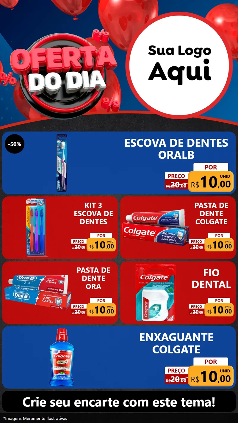 Modelo de TV para TV Vertical com o tema Oferta do Dia para Higiene Pessoal