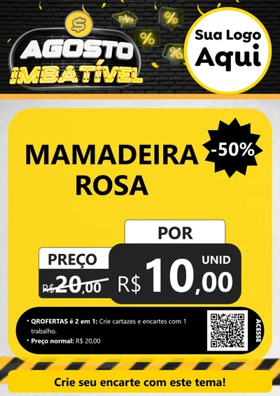 Modelo de Cartaz para Cartaz A4 Vertical com o tema Agosto Imbatível para Bebês