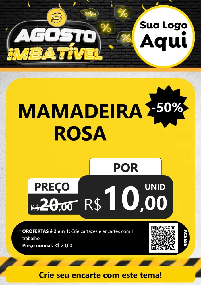 Modelo de Cartaz para Cartaz A4 Vertical com o tema Agosto Imbatível para Bebês