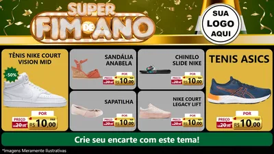 Modelo de TV para TV Horizontal com o tema Super Fim de Ano para Calçados