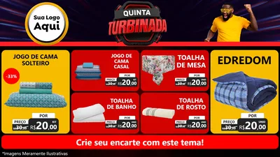 Modelo de TV para TV Horizontal com o tema Quinta Turbinada para Cama, Mesa e Banho