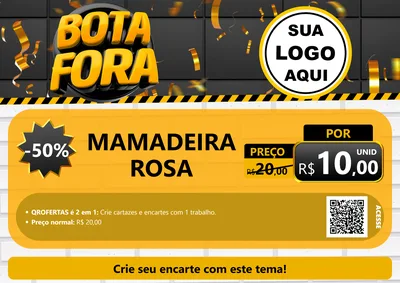 Modelo de Cartaz para Cartaz A4 Horizontal com o tema Bota Fora para Bebês