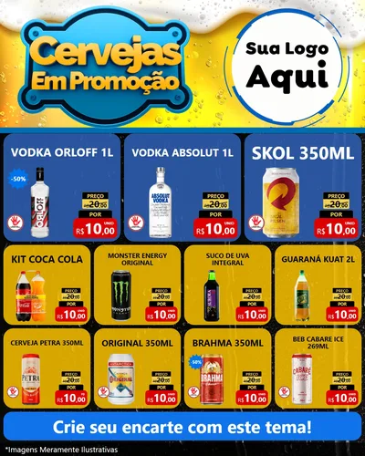Modelo de Rede Social para Feed Instagram com o tema Cerveja Em Promoção para Distribuidora de bebidas
