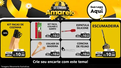 Modelo de TV para TV Horizontal com o tema Setembro Amarelo para Utilidades Domésticas