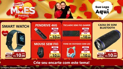 Modelo de TV para TV Horizontal com o tema Semana das Mães Premiada para Informática