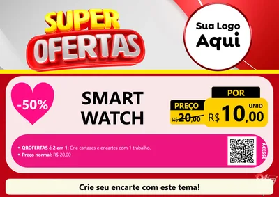 Modelo de Cartaz para Cartaz A4 Horizontal com o tema Super Ofertas para Informática
