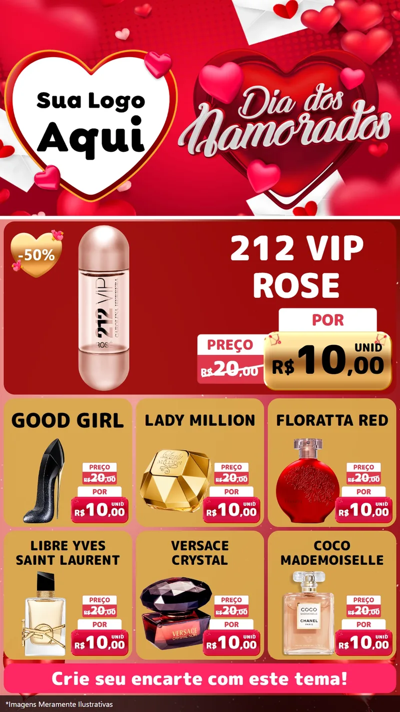 Modelo de Rede Social para Stories com o tema Dia Dos Namorados para Perfumes