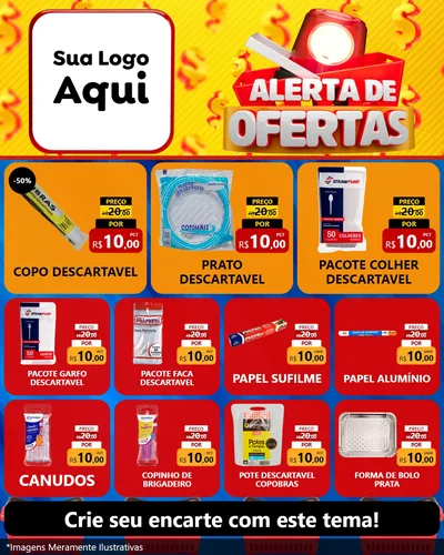 Modelo de Rede Social para Feed Instagram com o tema Alerta de Ofertas para Embalagens