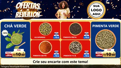 Modelo de TV para TV Horizontal com o tema Ofertas de Réveillon para Produtos Naturais