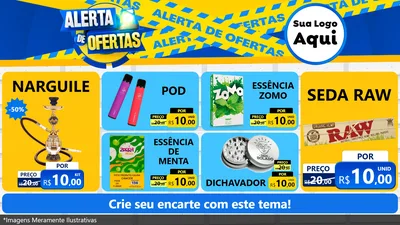 Modelo de TV para TV Horizontal com o tema Alerta de Ofertas para Tabacaria