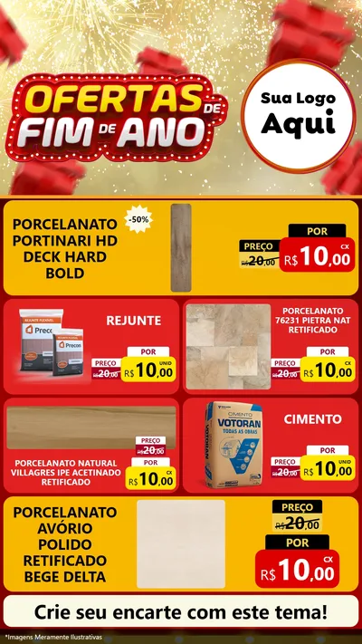 Modelo de TV para TV Vertical com o tema Ofertas de Fim de Ano para Pisos e revestimentos