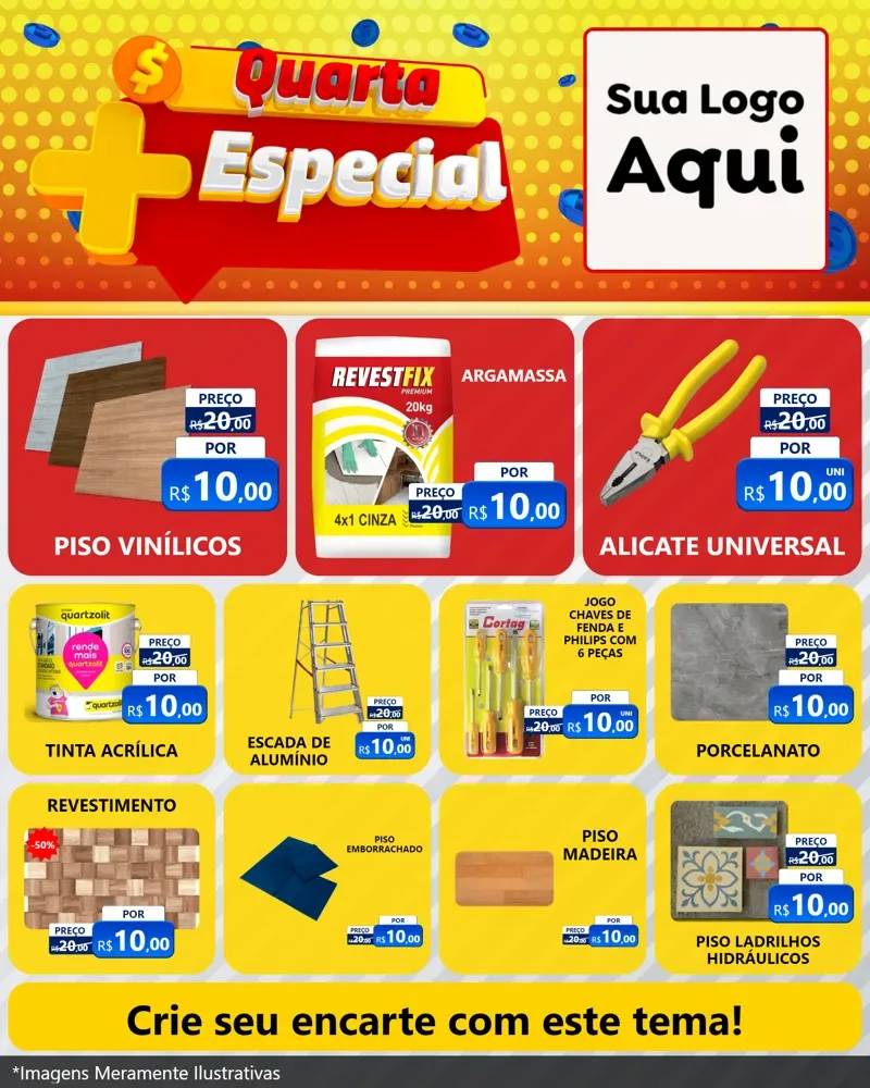 Modelo de Rede Social para Feed Instagram com o tema Quarta Mais Especial para Material para Construção