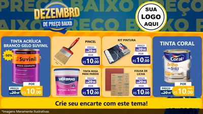 Modelo de TV para TV Horizontal com o tema Dezembro de Preço Baixo para Tintas e Ferramentas