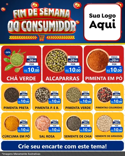 Modelo de Rede Social para Feed Instagram com o tema Fim de Semana do Consumidor para Produtos Naturais