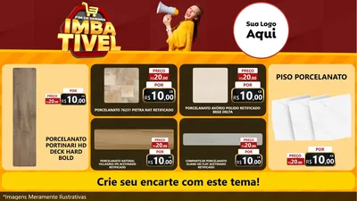 Modelo de TV para TV Horizontal com o tema Fim de Semana Imbatível para Pisos e revestimentos