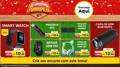 Modelo de TV para TV Horizontal com o tema Semana Farroupilha para Informática