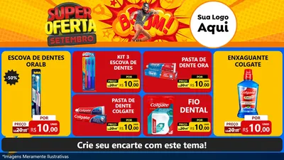 Modelo de TV para TV Horizontal com o tema Super Oferta Setembro para Higiene Pessoal