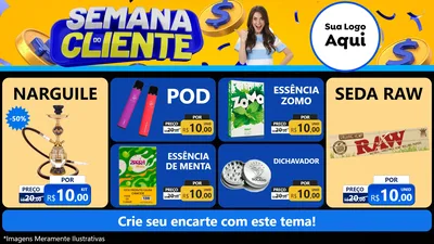Modelo de TV para TV Horizontal com o tema Semana do Cliente para Tabacaria