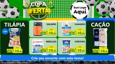 Modelo de TV para TV Horizontal com o tema Copa De Ofertas para Peixaria