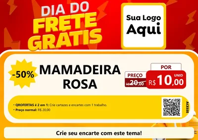 Modelo de Cartaz para Cartaz A4 Horizontal com o tema Dia do Frete Grátis para Bebês
