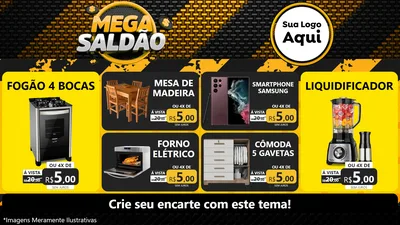 Modelo de TV para TV Horizontal com o tema Mega Saldão para Móveis e Eletro