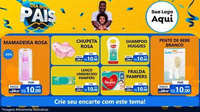 Modelo de TV para TV Horizontal com o tema Dia dos Pais para Bebês